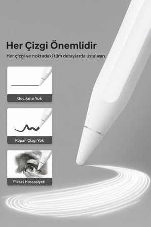 Özel Üretim Tablet Kalemi P03 Beyaz Not Açma Kapama Çizim