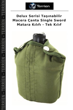 Delux Serisi Taşınabilir Macera Çanta Single Sword Matara Kılıfı - Tek Kılıf