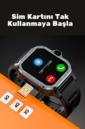 WRWATCH 5G Lite Sim Kart Çift Kamera BTK Yeni Nesil Özellikler 16gb 51mm Akıllı Saat + Ultra Watch