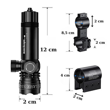 WS-603 Profesyonel Tüfek Bağlantılı Yeşil Lazer 532NM