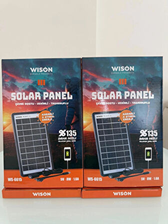 WISON WS-6615 Solar Panel - Çevre Dostu Taşınabilir Güneş Enerji Sistemi