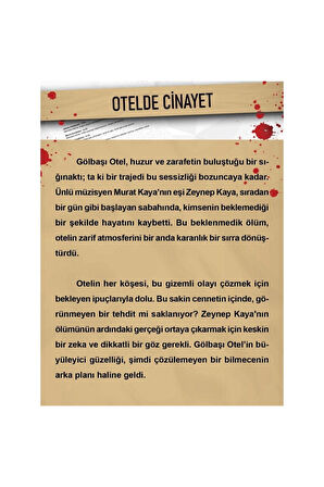 Dedektif oyunu "Otelde Cinayet" Cinayet çözme oyun tatilde arkadaşlarla kutu oyunu yılbaşı oyunları