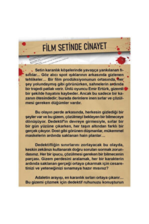 Dedektif oyunu "Film setinde C" Cinayet çözme oyun tatilde arkadaşlarla kutu oyunu yılbaşı oyun oyna