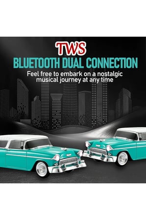 NOSTALJİK ARABA ŞEKLİNDE BLUETOOTH HOPARLÖR SD KART USB FM RADYOLU ŞARJLI TAŞINABİLİR SPEAKER