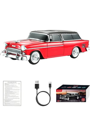 NOSTALJİK ARABA ŞEKLİNDE BLUETOOTH HOPARLÖR SD KART USB FM RADYOLU ŞARJLI TAŞINABİLİR SPEAKER