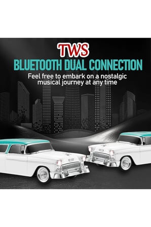 NOSTALJİK ARABA ŞEKLİNDE BLUETOOTH HOPARLÖR SD KART USB FM RADYOLU ŞARJLI TAŞINABİLİR SPEAKER