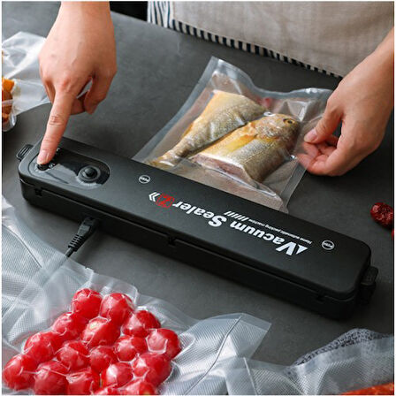 Vacuum Sealer Gıda Vakum Ve Mühürleme Makinesi (10 plastik poşet hediyeli)