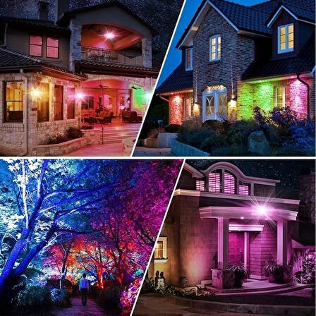 Woody Sofia Kumandalı Led Işık Dış Cephe Aydınlatması Çok Renkli RGB Led Panel Işık PartiLed Aydınlatma