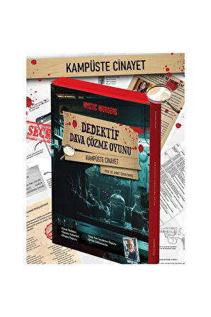 Dedektif oyunu "Kampüste Cinayet" Cinayet çözme oyun tatilde arkadaşlarla kutu oyunu yılbaşı oyunlar