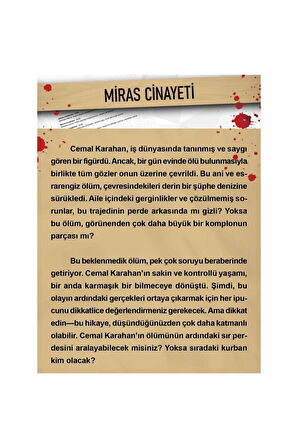 Dedektif oyunu "Otelde Cinayet" Cinayet çözme oyun tatilde arkadaşlarla kutu oyunu yılbaşı oyunları