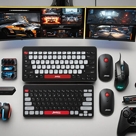 Kablosuz Mini Klavye ve Mouse Seti - Şık, Sessiz ve Ergonomik Tasarım 