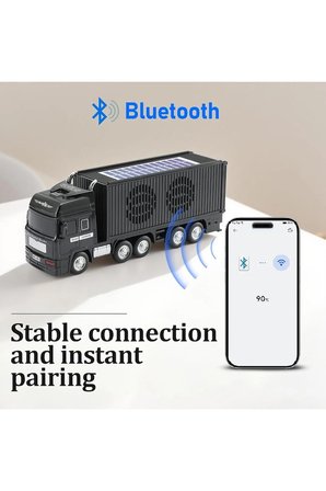 Dorse Tır Tasarımlı Bluetooth Speaker Sd Kart Usb Fm Radyolu Şarjlı Taşınabilir Kablosuz Hoparlör
