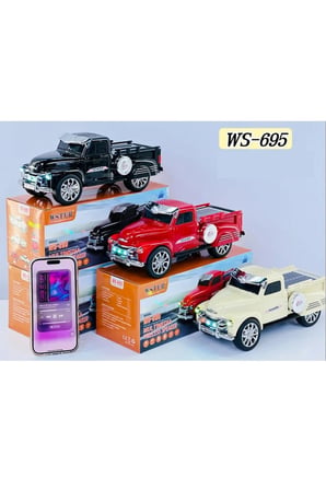 PİKAP ŞEKLİNDE BLUETOOTH SPEAKER SD KART USB FM RADYOLU ŞARJLI TAŞINABİLİR KABLOSUZ HOPARLÖR