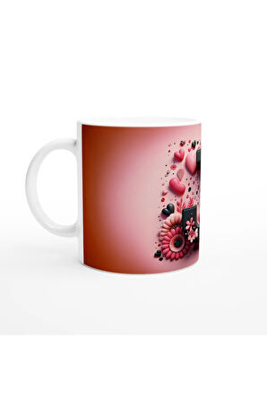 J Harfi Kontrast Detaylı Harfli Kupa Bardak