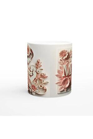 Mom ve Bebek Figürlü Zarif Anneler Günü Kupa Bardak