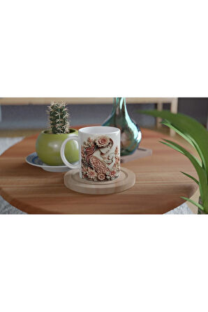 Mom ve Bebek Figürlü Zarif Anneler Günü Kupa Bardak