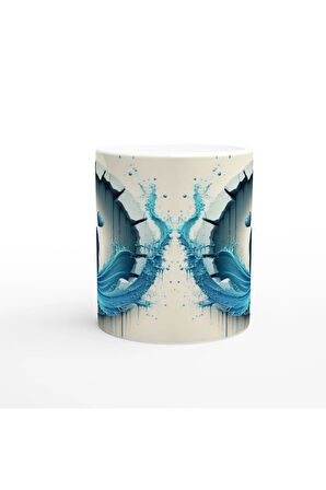 Mavi Dalgaların Kalbinde Anne ve Çocuk Kupa Bardak