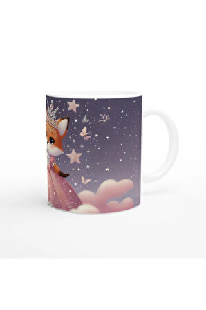 Peri Masalı Prenses Tilki Temalı Çocuklara Özel Baskılı Kupa Bardak