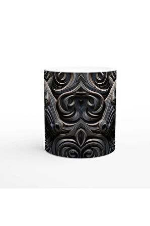 Soyut Desenli Modern At Figürlü Kupa Bardak