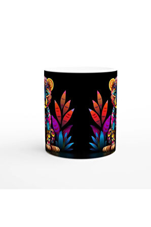 Renkli Leopar Yavrusu Kupa Bardak