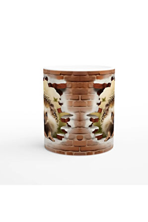 Duvarı Delen Kirpi Kupa Bardak