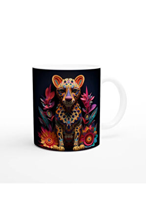 Tropik Vahşi Renkli Leopar Kupa Bardak