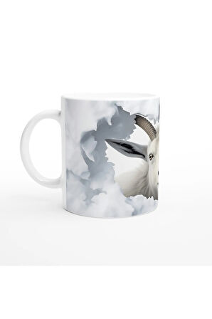 Duvarı Yarmış Dağ Keçisi Temalı Baskılı Kupa Bardak