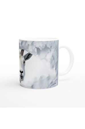 Duvarı Yarmış Dağ Keçisi Temalı Baskılı Kupa Bardak