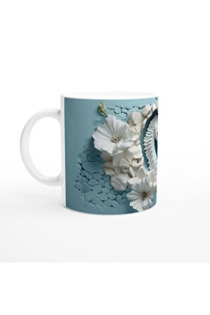 Çatlak Duvardan Bakan Denizatı Temalı Baskılı Kupa Bardak