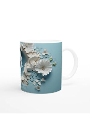 Çatlak Duvardan Bakan Denizatı Temalı Baskılı Kupa Bardak