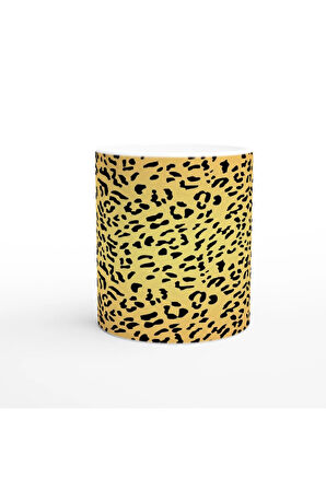 Leopar Desenli Modern Tarz Baskılı Kupa Bardak