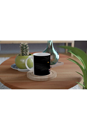 Geceye Saklanmış Panter Temalı Baskılı Kupa Bardak