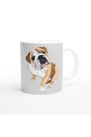 I Love Bulldog Temalı Baskılı Kupa Bardak