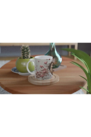 Kalpten Bakan Sarılan Su Samurları Temalı Baskılı Kupa Bardak