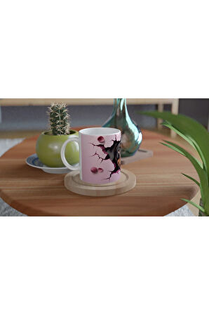 Çatlaktan Bakan Rottweiler Temalı Baskılı Kupa Bardak