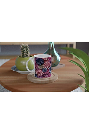 Gece Gülü ve Lavanta Kupa Bardak