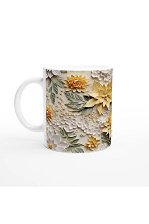 Doğal Işıkta Sarı Çiçekler Kupa Bardak