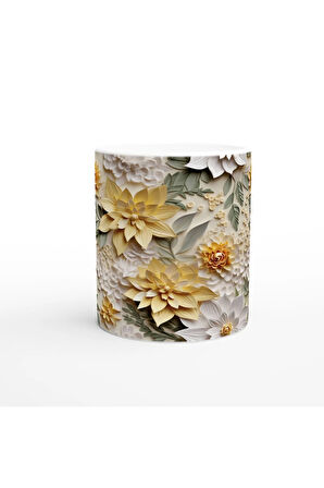 Doğal Işıkta Sarı Çiçekler Kupa Bardak