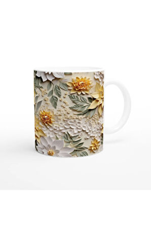 Doğal Işıkta Sarı Çiçekler Kupa Bardak