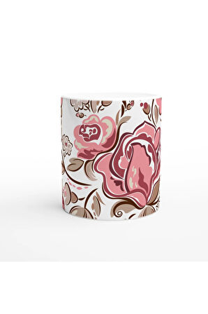 Vintage Gül Bahçesi Kupa Bardak