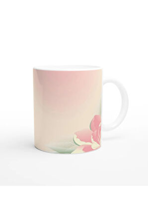 Pudra Zarafeti Dijital Çiçek Kupa