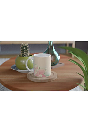 Pudra Zarafeti Dijital Çiçek Kupa