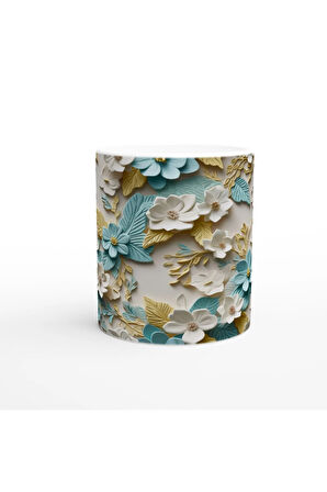 Mavi Yaprak Bahçesi Kupa Bardak