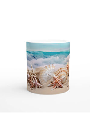 Kumlar Üzerinde Deniz Hazineleri Kupa Bardak