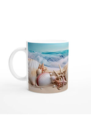 Kumlar Üzerinde Deniz Hazineleri Kupa Bardak