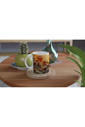 Mercan Bahçesi ve Altın Balıklar Kupa Bardak