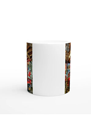 Retro Garaj Temalı Kupa Bardak