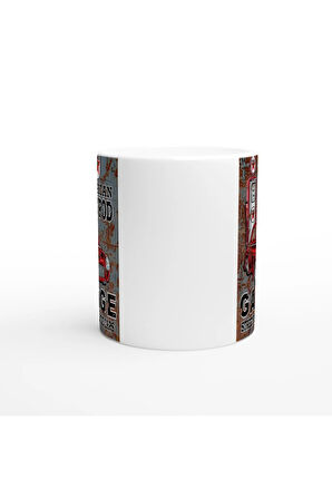 American Hot Rod Texaco Temalı Kupa Bardak