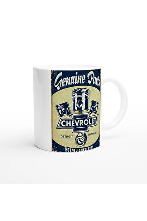 Chevrolet Piston Logolu Retro Kupa Bardak