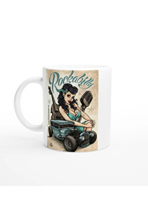 Rockabilly Tarzı Pin-Up Kupa